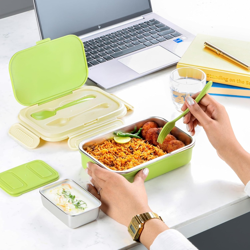 Cello Maclunch Insulated Lunch Box with 2 Containers Stainless Steel Inner
