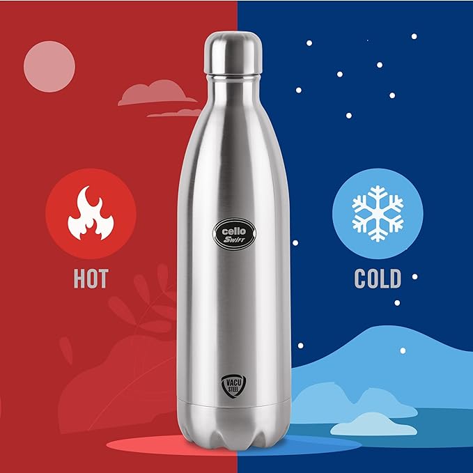 Cello Swift Vacusteel Water Bottle 1 ltr