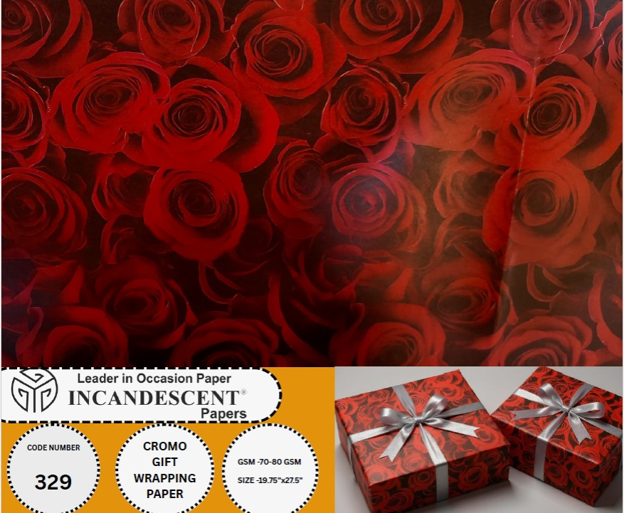 Chromo Gift Wrapping Paper (306 No.) Size 19.75x27.5 Inch (Pack Of 25)
