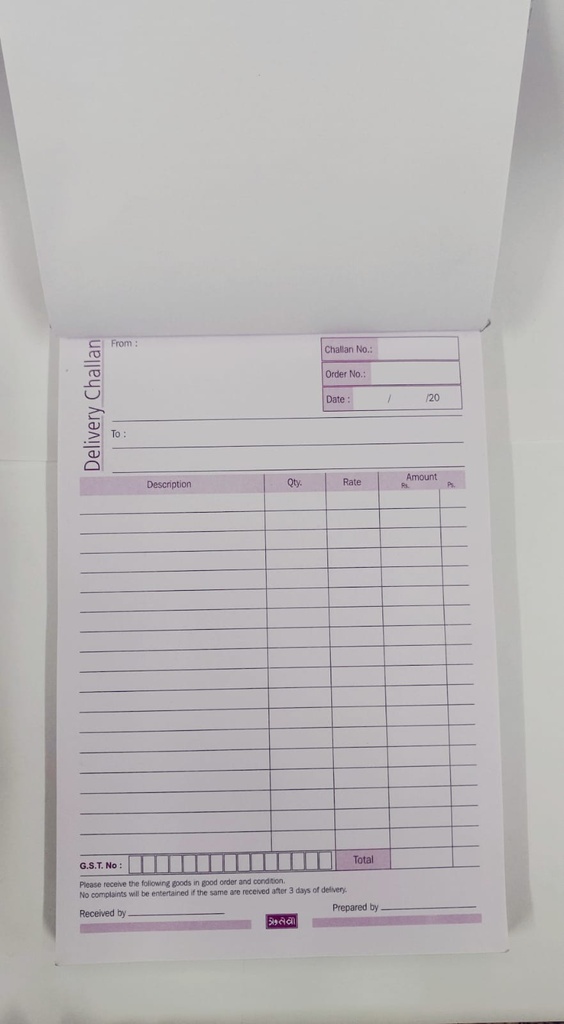 Delivery Challan Book No.1  (Pack Of 5)