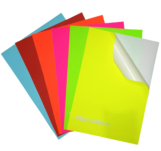 Fluorescent Sticker Papers, A4 Size, Lemon Yellow Colour, Laser Inkjet Printable Self Adhesive Sticker Label Sheets (Pack Of 100)