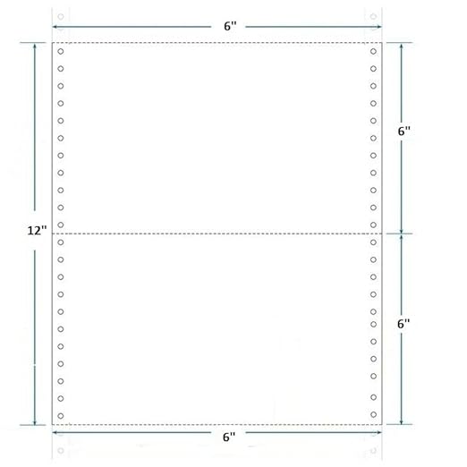 6x12,1 Part 60 Gsm Dot Matrix Printer Paper