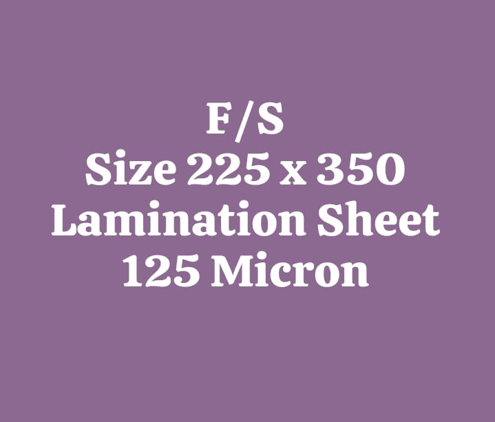 FS Lamination Sheet 125 Micron (Pack Of 100)
