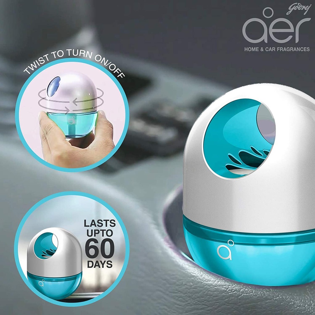 Godrej Aer Twist, Car Air Freshener-Cool Surf Blue