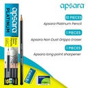 Apsara Platinum Extra Dark Pencils (Pack of 10)