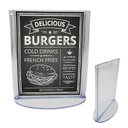 Kebica Appointment Stand, Oval Base Sign Holder Double Sided, Size A4 Pillar Stand