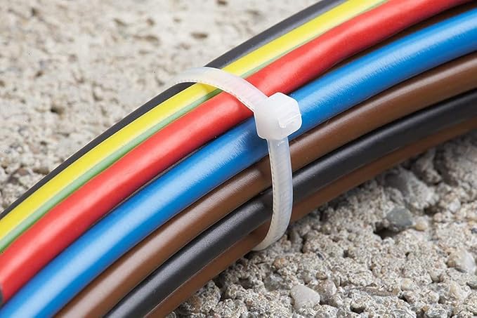Kansuee Self Locking Cable Ties 4.8x300mm (Pack Of 100) White Colour