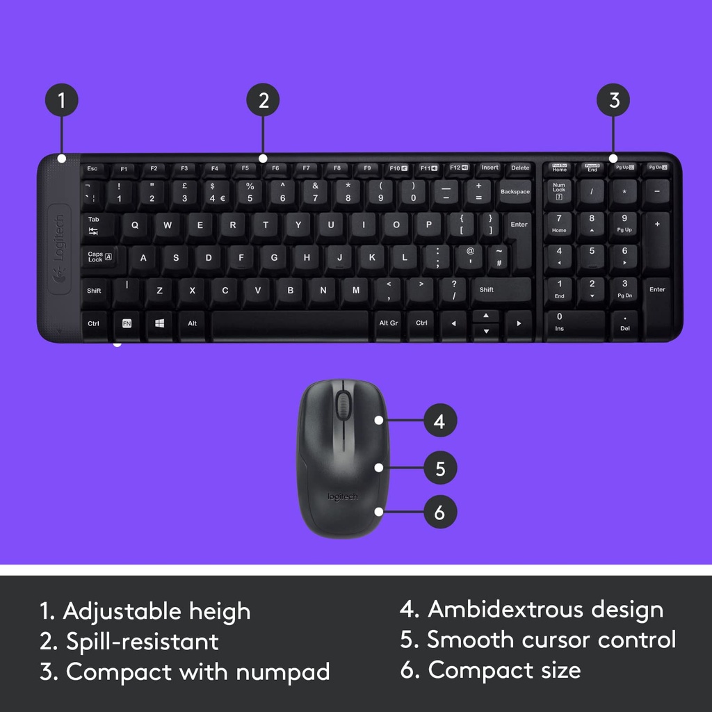 Logitech MK220 Wireless Combo Set (Keyboard & Mouse)