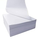 Dot Matrix Printer Paper Size 10x12 Inch, 1 Part, 70 Gsm Without Carbon, 1000 Continuous Sheets