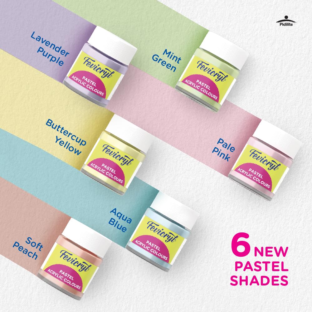 Fevicryl Acrylic Colours Pastel Kit 6 Shades
