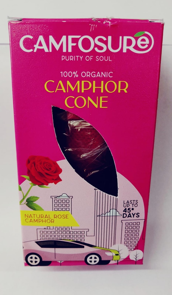 Camfosure Natural Rose Camphor Cone (Air Freshener & Mosquito Repellent)