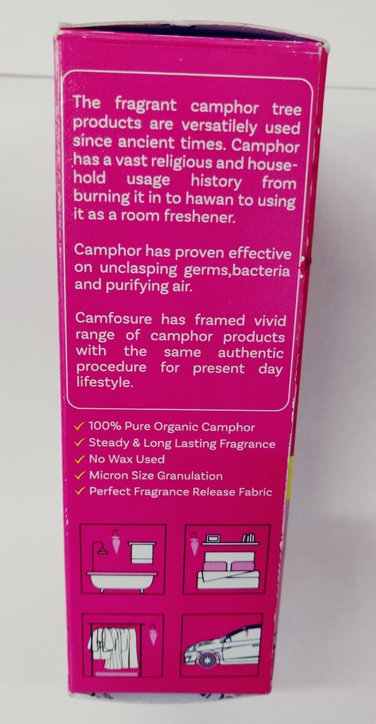 Camfosure Natural Rose Camphor Cone (Air Freshener & Mosquito Repellent)