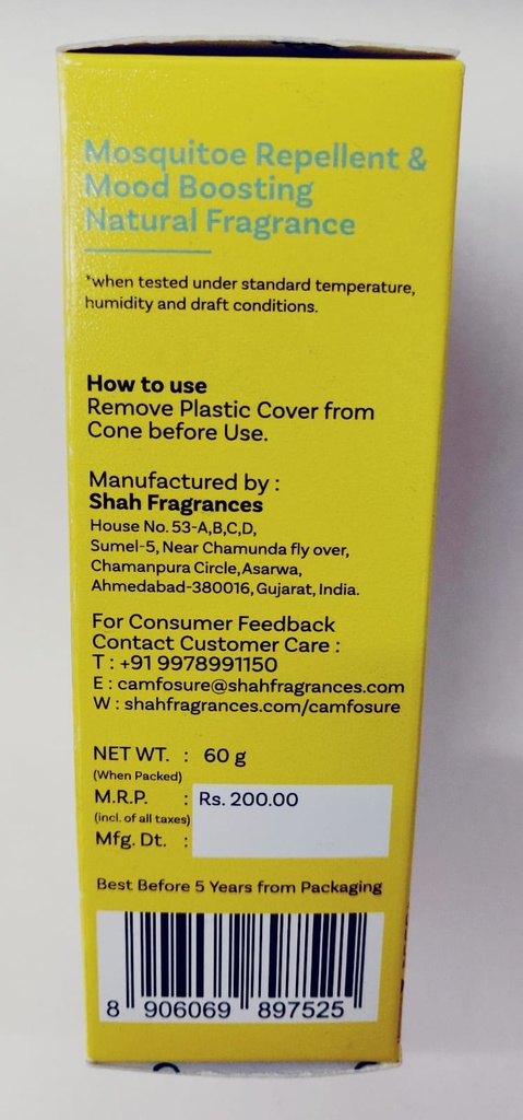 Camfosure Real Camphor Cone (Air Freshener & Mosquito Repellent)