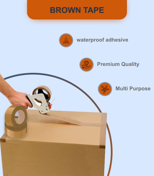 Redking Brown Cello Tape 1.5 Inch 36mm x 36mtr (Pack of 8)
