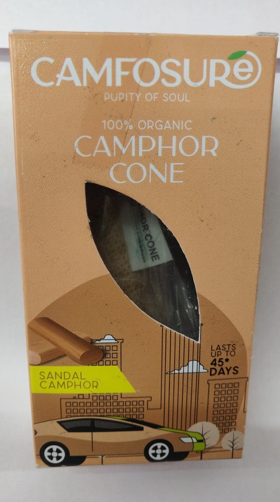 Camfosure Sandal Camphor Cone (Air Freshener & Mosquito Repellent)