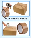 Redking Brown Cello Tape 3 Inch 72mm x 36mtr (Pack of 4)