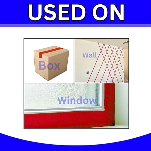 Redking Colour Tape 1 Inch 24mm x 35mtr Red Colour (Pack of 12)