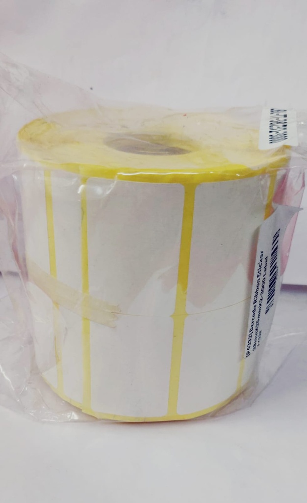 Ribbon Barcode Label Roll 1.5x1 Inch (38mmx25mm / 2up) 3000 Label