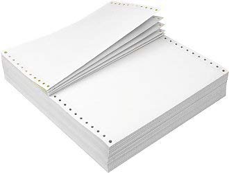 Dot Matrix Printer Paper Size 10x12 Inch, 1 Part, (6 inch Cut) 70 Gsm Without Carbon, 1000 Continuous Sheets