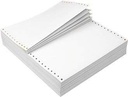 Dot Matrix Printer Paper Size 10x12 Inch, 1 Part, (6 inch Cut) 70 Gsm Without Carbon, 1000 Continuous Sheets