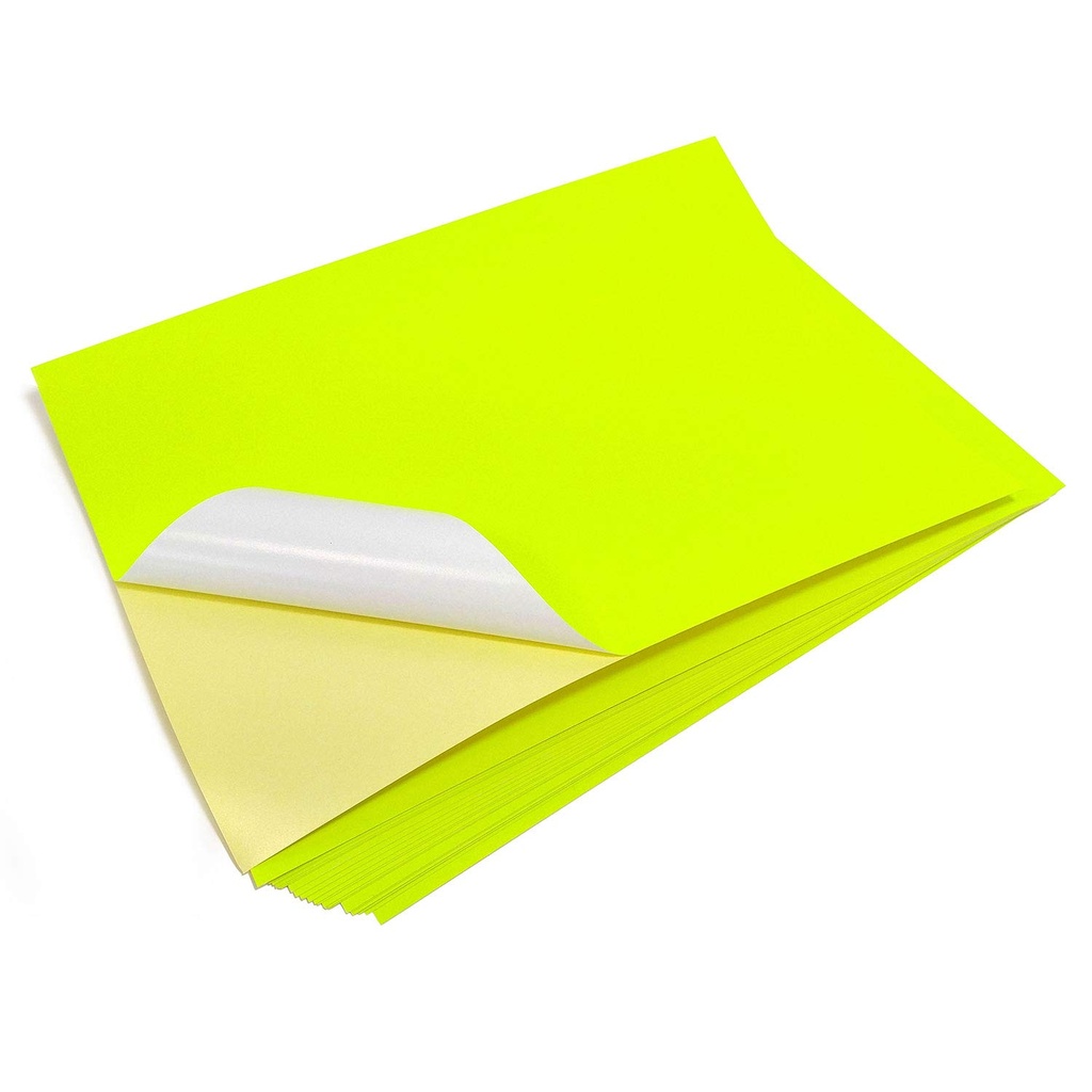 Flourocent Sticker 20x30 Lemon Yellow