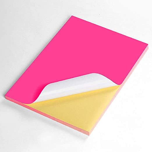 Flourocent Sticker 20x30 Pink Colour 100 Sheet Price & Package