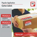 NovaJet (Technova) MPL 24, A4 Size 64x34 mm, Multipurpose Label Sticker, White Colour, Pack of 100 Sheets