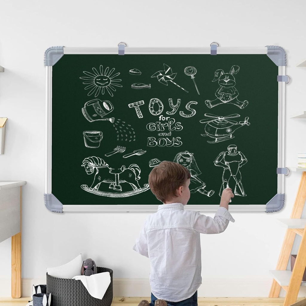 White & Green Board 2x2 Feet Non Magnetic Double Sided Board