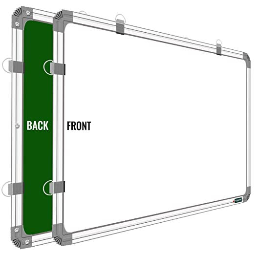 White & Green Board 2x3 Feet Non Magnetic Double Sided Board
