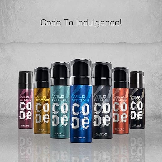 Wild Stone Code No Gas Scented Body Perfume Spray 120ml (Steel)