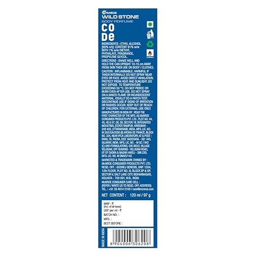 Wild Stone Code Body Perfume Spray 120ml (Platinum)