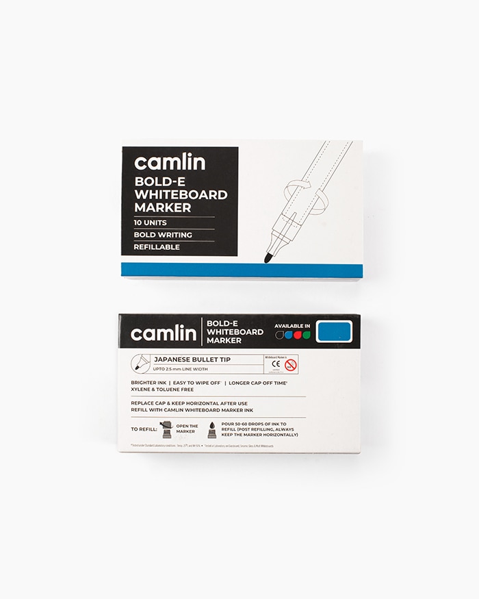 Camlin White Board Marker Blue (Pack Of 10)