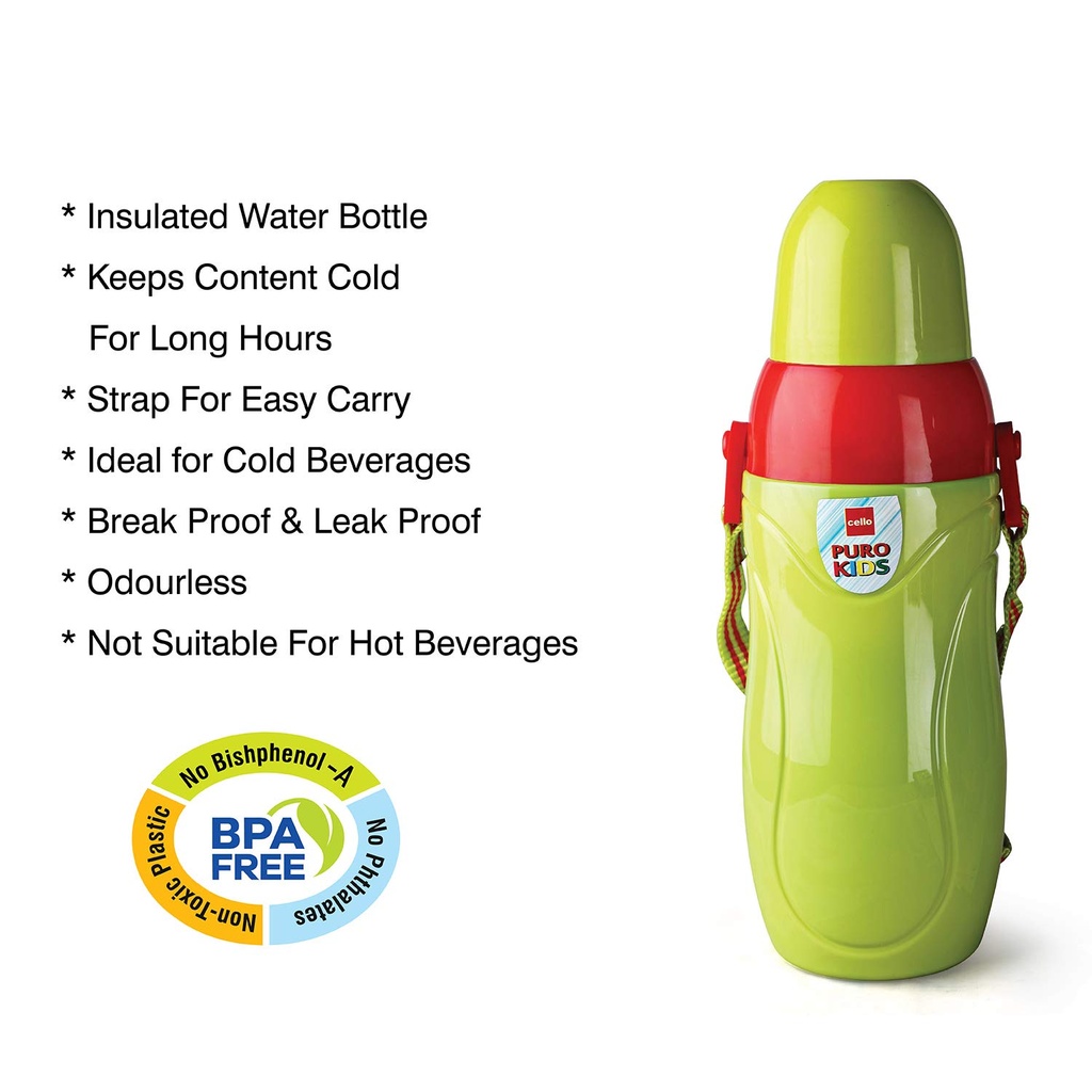 Cello Puro Kids Plastic Water Bottle 400ml