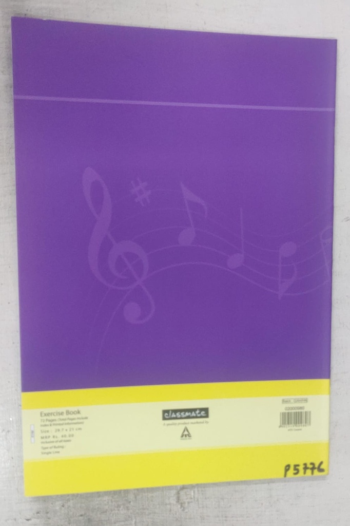 Classmate A4 Size Notebook (Chopda) Single Line 72 Pages (Pack of 1)