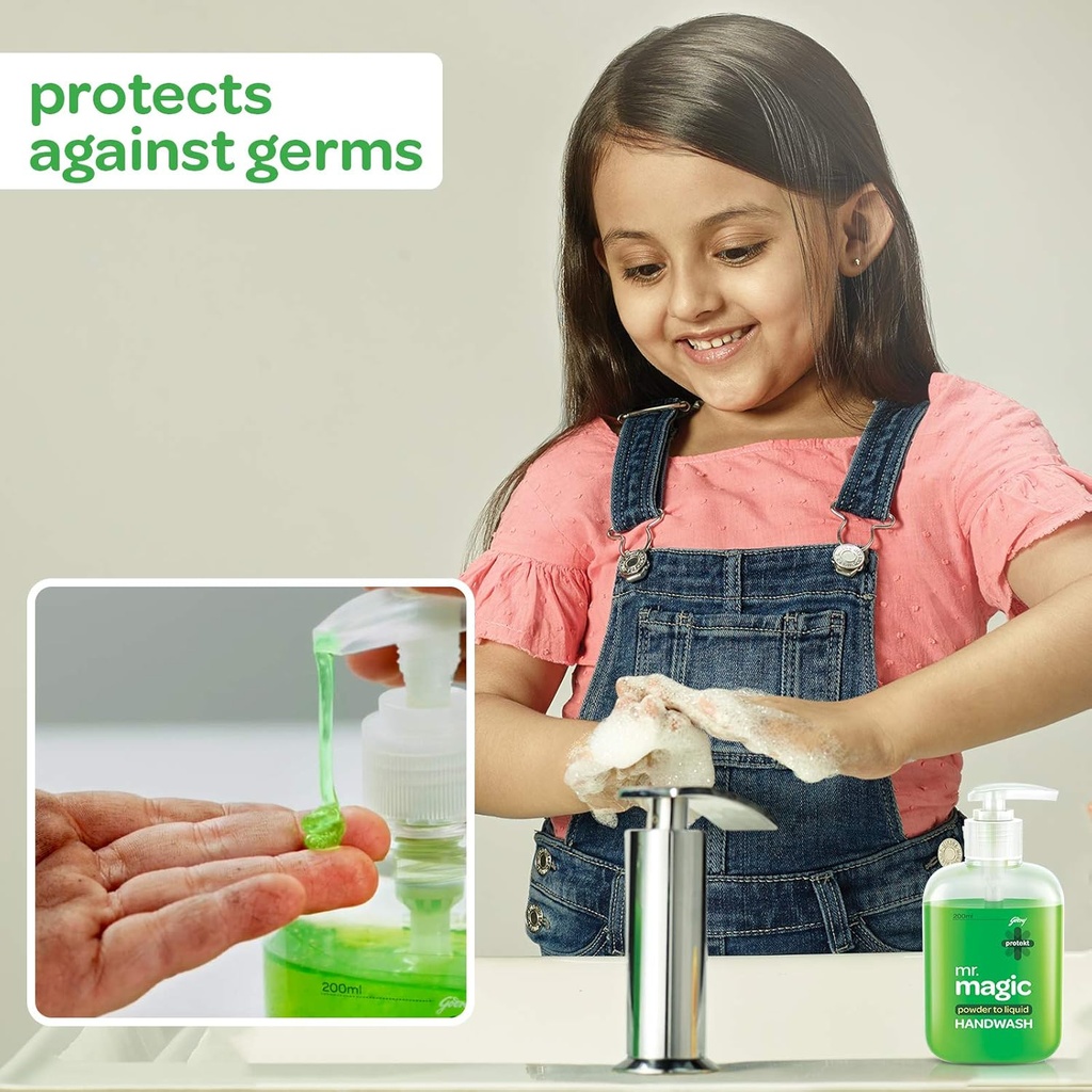Godrej Mr.Magic Ready to Mix Hand Wash Refill Pouch (Lime & Aloevera) 9gm