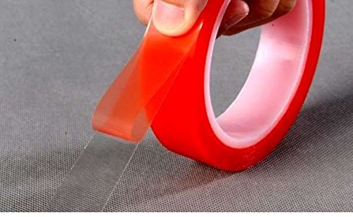 Kansuee Double Side Red Polyester Tape 1 Inch 24mm x 35 mtr (Pack of 1)