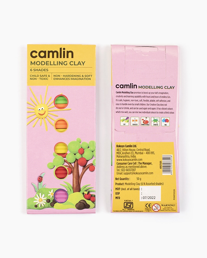 Camlin Modelling Clay Assorted 6 Shades (50gm)