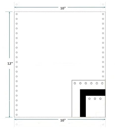 Dot Matrix Printer Paper Size 10x12 Inch, 2 Part, 70 Gsm, With Carbon-Pack of 500