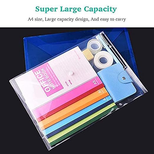 Vivid My Clear Bag Full Size A4 Transparent Plastic File Folder (Pack Of 20)