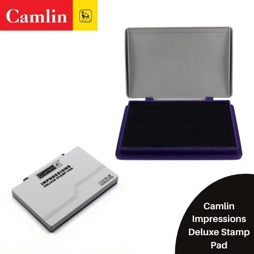 Camlin Plastic Stamp Pad Large Black Colour (110x69mm)