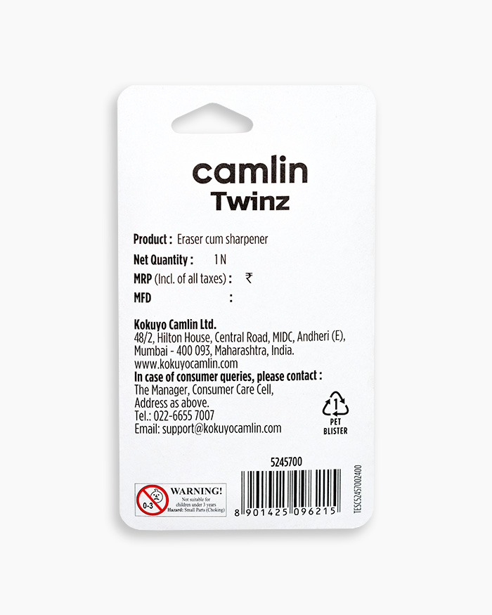 Camlin Twinz Eraser & Sharpener Combo Pack