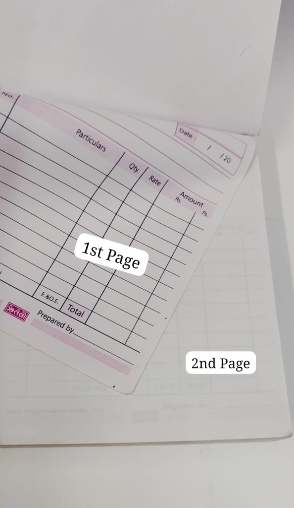 Cash Memo Book No.00  (Pack Of 10)