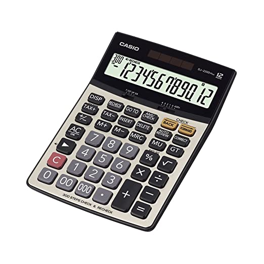 Casio DJ-220D Plus Premium Desktop Calculator Extra Large Display (12 Digits)