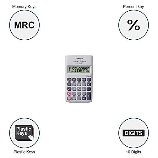 Casio Mini Pocket Calculator HL-100LB (8 Digits)