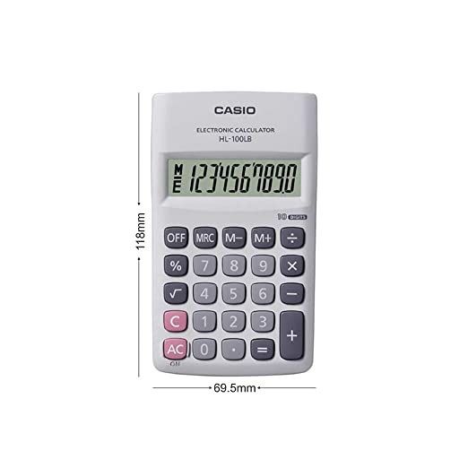 Casio Mini Pocket Calculator HL-100LB (8 Digits)