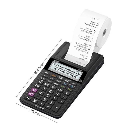 Casio HR-8RC Printing Calculator with Reprint Feature (12 Digits)