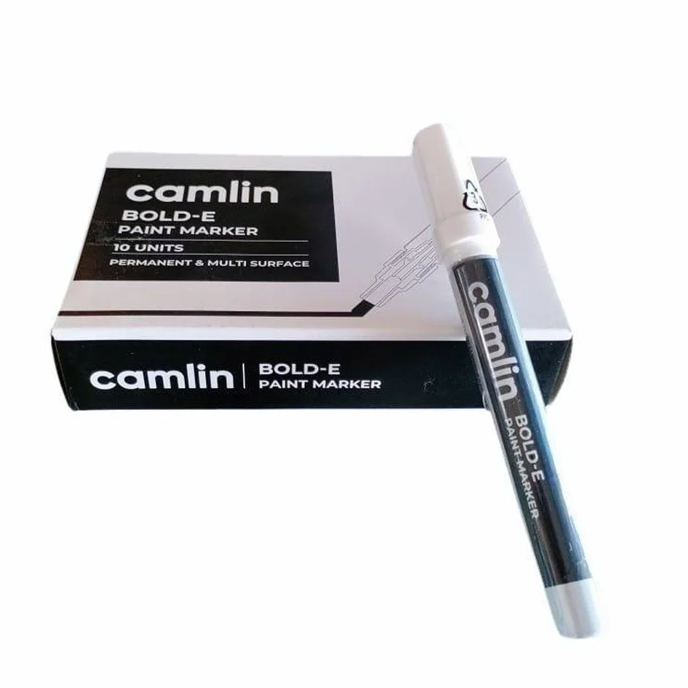 Camlin Bold-E Paint Marker White-Pack Of 10 (B42)