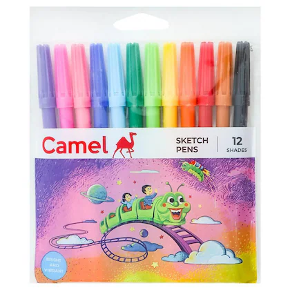 Camel Sketch Pen Assorted 12 Shades (B20)