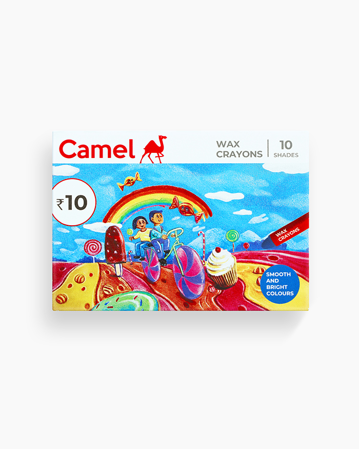 Camel Wax Crayons 10 Shades Chalk Colour (B10)