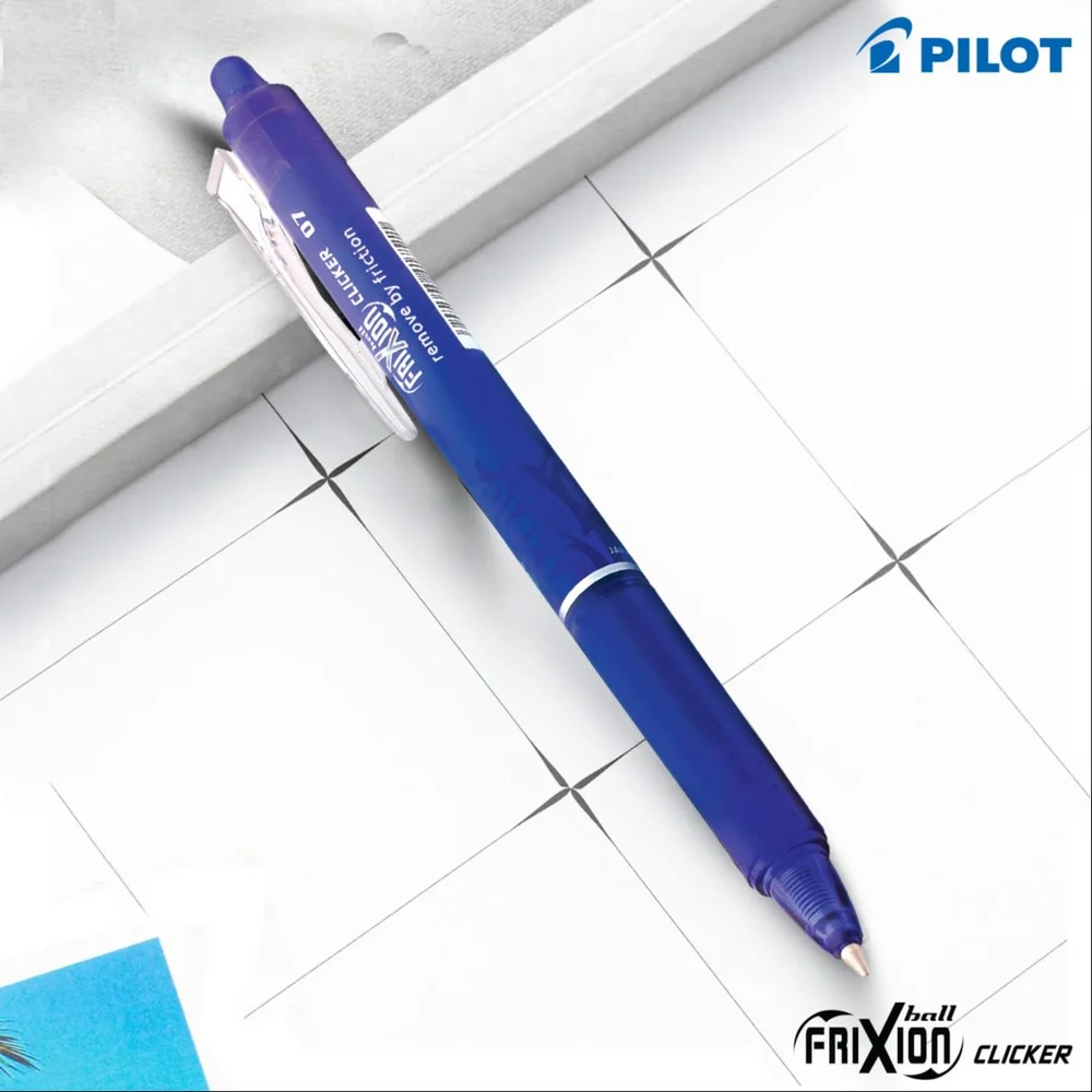 Pilot Ball Pen Frixion Clicker Refillable 0.7mm Blue (Erasable Pen) (B12)